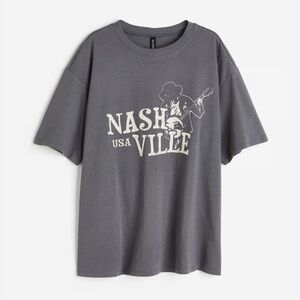 H&M Divided Oversize Nashville Graphic T-Shirt - S